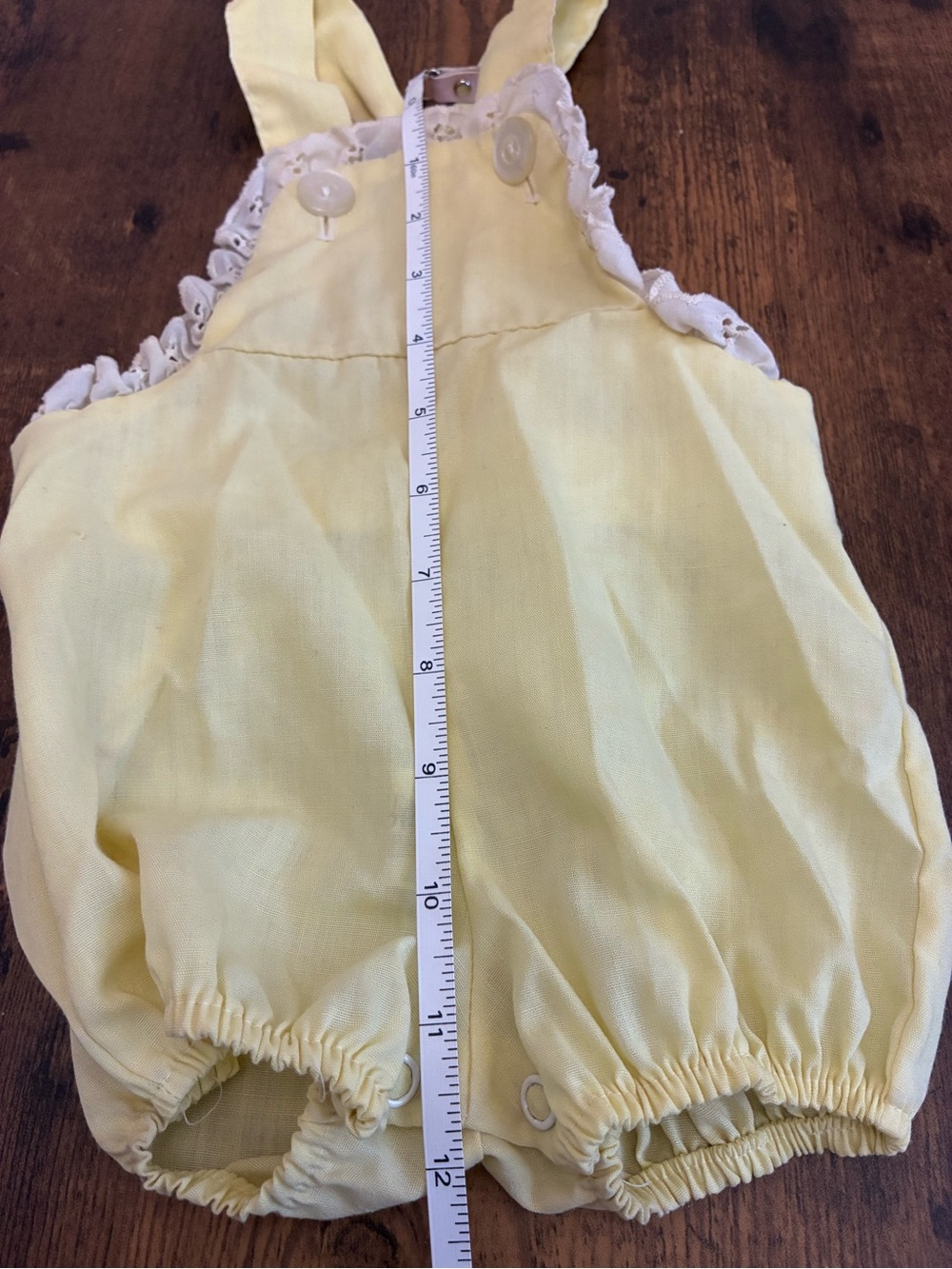 Vintage 12 Month Yellow Romper - Picture 9 of 11